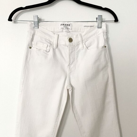 FRAME DENIM LE SKINNY DE JEANNE IN WHITE - Picture 2 of 8